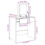 Tocador con espejo blanco 73x46,5x120 cm by , Bedroom Dressers - Ref: Foro24-848220, Price: 92,35 €, Discount: %