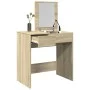 Frisiertisch mit Eichenholz-Sonoma-Spiegel 73x46,5x120 cm von , Schlafzimmerkommoden - Ref: Foro24-848222, Preis: 89,62 €, Ra...