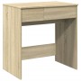 Tocador con espejo roble Sonoma 73x46,5x120 cm de , Tocadores para dormitorios - Ref: Foro24-848222, Precio: 94,90 €, Descuen...
