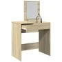 Frisiertisch mit Eichenholz-Sonoma-Spiegel 73x46,5x120 cm von , Schlafzimmerkommoden - Ref: Foro24-848222, Preis: 89,62 €, Ra...