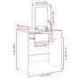 Tocador con espejo roble Sonoma 73x46,5x120 cm de , Tocadores para dormitorios - Ref: Foro24-848222, Precio: 94,90 €, Descuen...