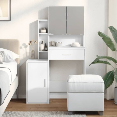 Frisiertisch mit weißem Möbel 80x35x132 cm von , Schlafzimmerkommoden - Ref: Foro24-848234, Preis: 113,87 €, Rabatt: %