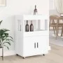 Barwagen aus weißem Ingenieurholz 60x39,5x89 cm von , Sideboards - Ref: Foro24-848269, Preis: 106,21 €, Rabatt: %