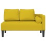Sofá diván con cojines terciopelo amarillo