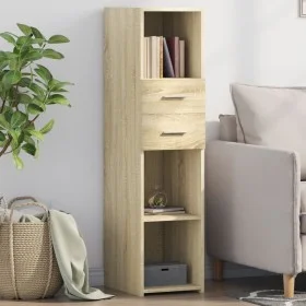 Aparador alto madera de ingeniería roble Sonoma 30x42,5x124 cm by , Sideboards - Ref: Foro24-846154, Price: 62,93 €, Discount: %