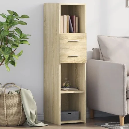 Hoher Schrank aus Sonoma-Eichen-Ingenieurholz, 30x42,5x124 cm. von , Sideboards - Ref: Foro24-846154, Preis: 63,11 €, Rabatt: %