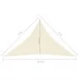 Toldo de vela crema HDPE 160 g/m² 3x3x4,2 m de vidaXL, Sombrillas - Ref: Foro24-311199, Precio: 22,16 €, Descuento: %