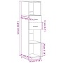 Hoher Schrank aus Sonoma-Eichen-Ingenieurholz, 30x42,5x124 cm. von , Sideboards - Ref: Foro24-846154, Preis: 63,88 €, Rabatt: %