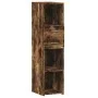 Aparador alto madera de ingeniería roble ahumado 30x42,5x124 cm de , Aparadores - Ref: Foro24-846156, Precio: 64,96 €, Descue...