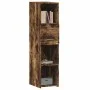 Aparador alto madera de ingeniería roble ahumado 30x42,5x124 cm de , Aparadores - Ref: Foro24-846156, Precio: 64,96 €, Descue...