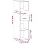 Aparador alto madera de ingeniería roble ahumado 30x42,5x124 cm de , Aparadores - Ref: Foro24-846156, Precio: 64,96 €, Descue...