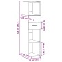 Aparador alto madera de ingeniería roble ahumado 30x42,5x124 cm by , Sideboards - Ref: Foro24-846156, Price: 65,78 €, Discoun...