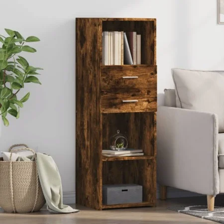 Hoher Schrank aus geräucherter Eichen-Ingenieurholz 40x42,5x124 cm. von , Sideboards - Ref: Foro24-846163, Preis: 73,31 €, Ra...
