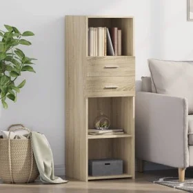 Aparador alto madera de ingeniería roble Sonoma 40x42,5x124 cm by , Sideboards - Ref: Foro24-846161, Price: 71,66 €, Discount: %
