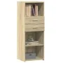 Aparador alto madera de ingeniería roble Sonoma 45x42,5x124 cm de , Aparadores - Ref: Foro24-846168, Precio: 77,14 €, Descuen...