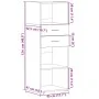 Aparador alto madera de ingeniería roble Sonoma 45x42,5x124 cm de , Aparadores - Ref: Foro24-846168, Precio: 77,14 €, Descuen...