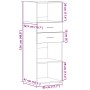 Aparador alto madera de ingeniería roble Sonoma 45x42,5x124 cm by , Sideboards - Ref: Foro24-846168, Price: 78,18 €, Discount: %
