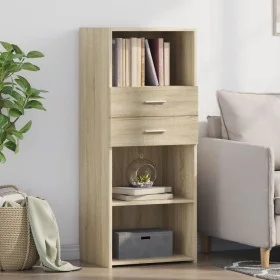 Aparador alto madera de ingeniería roble Sonoma 50x42,5x124 cm by , Sideboards - Ref: Foro24-846175, Price: 79,40 €, Discount: %