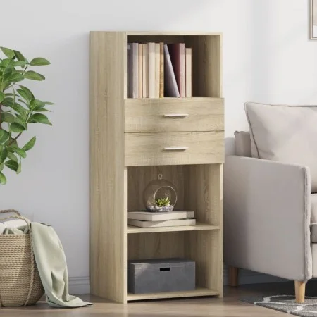 Aparador alto madera de ingeniería roble Sonoma 50x42,5x124 cm de , Aparadores - Ref: Foro24-846175, Precio: 79,39 €, Descuen...