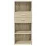 Aparador alto madera de ingeniería roble Sonoma 50x42,5x124 cm de , Aparadores - Ref: Foro24-846175, Precio: 79,39 €, Descuen...