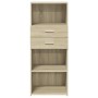Aparador alto madera de ingeniería roble Sonoma 50x42,5x124 cm by , Sideboards - Ref: Foro24-846175, Price: 80,47 €, Discount: %