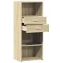 Aparador alto madera de ingeniería roble Sonoma 50x42,5x124 cm de , Aparadores - Ref: Foro24-846175, Precio: 79,39 €, Descuen...