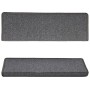 Alfombrillas para escaleras 15 unidades 65x21x4 cm Gris oscuro
