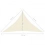 Cream HDPE sail awning 160 g/m² 2.5x2.5x3.5 m by vidaXL, Umbrellas - Ref: Foro24-311196, Price: 22,48 €, Discount: %