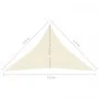 Cream HDPE sail awning 160 g/m² 2.5x2.5x3.5 m by vidaXL, Umbrellas - Ref: Foro24-311196, Price: 18,08 €, Discount: %
