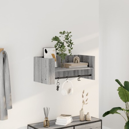 Estante de pared madera ingeniería gris Sonoma 70,5x35x30,5 cm by , Shelves and shelves - Ref: Foro24-848456, Price: 36,12 €,...