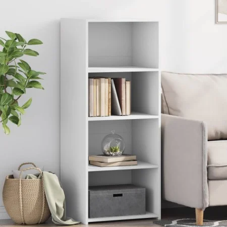 Aparador alto madera de ingeniería blanco 50x41x124 cm by , Sideboards - Ref: Foro24-846397, Price: 64,83 €, Discount: %