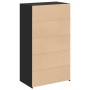 Aparador alto madera de ingeniería negro 70x41x124 cm de , Aparadores - Ref: Foro24-846405, Precio: 82,67 €