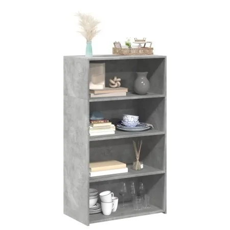 Aparador alto madera de ingeniería gris hormigón 70x41x124 cm by , Sideboards - Ref: Foro24-846407, Price: 80,57 €, Discount: %