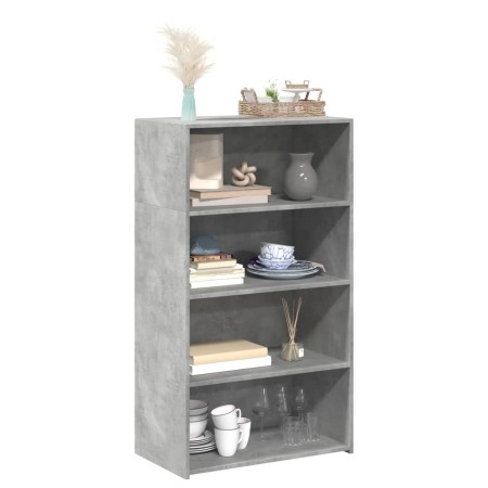 Hoher Schrank aus grauem Beton-Ingenieurholz 70x41x124 cm. von , Sideboards - Ref: Foro24-846407, Preis: 81,71 €, Rabatt: %