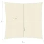 Cream HDPE sail awning 160 g/m² 5x5 m by vidaXL, Umbrellas - Ref: Foro24-311168, Price: 56,65 €, Discount: %