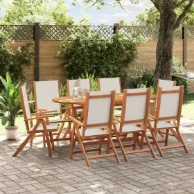 Garten-Esszimmer-Set, 9-teilig, Massivholz Akazie und Textilene von , Gartensets - Ref: Foro24-3279285, Preis: 722,19 €, Raba...