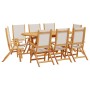 Garten-Esszimmer-Set, 9-teilig, Massivholz Akazie und Textilene von , Gartensets - Ref: Foro24-3279285, Preis: 753,68 €, Raba...