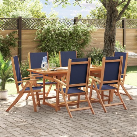 Juego comedor de jardín 7 pzas madera maciza acacia y textileno by , Garden sets - Ref: Foro24-3279298, Price: 611,92 €, Disc...