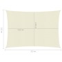 Cream HDPE sail awning 160 g/m² 2.5x3.5 m by vidaXL, Umbrellas - Ref: Foro24-311178, Price: 29,55 €, Discount: %