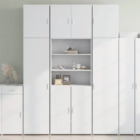 Aparador alto madera de ingeniería blanco 80x42,5x249 cm by , Sideboards - Ref: Foro24-3281357, Price: 226,56 €, Discount: %