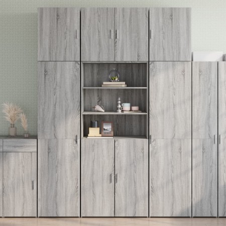 Aparador alto madera de ingeniería gris Sonoma 80x42,5x249 cm de , Aparadores - Ref: Foro24-3281362, Precio: 267,82 €, Descue...