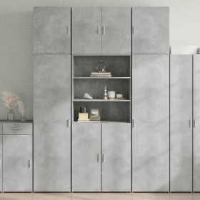 Aparador alto madera de ingeniería gris hormigón 80x42,5x249 cm by , Sideboards - Ref: Foro24-3281360, Price: 254,87 €, Disco...