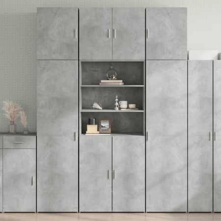 Hoher Schrank aus grauem Beton-Ingenieurholz 80x42,5x249 cm. von , Sideboards - Ref: Foro24-3281360, Preis: 259,36 €, Rabatt: %