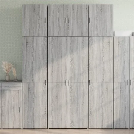 Aparador alto madera de ingeniería gris Sonoma 80x42,5x249 cm de , Aparadores - Ref: Foro24-3281369, Precio: 277,56 €, Descue...