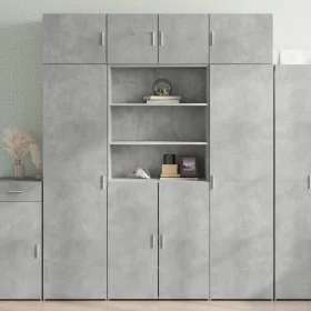 Grauer Beton-Engineered-Holz-Sideboard 80x42,5x185 cm von , Sideboards - Ref: Foro24-3281381, Preis: 187,61 €, Rabatt: %