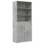 Aparador de madera de ingeniería gris hormigón 80x42,5x185 cm by , Sideboards - Ref: Foro24-3281381, Price: 187,61 €, Discoun...