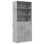 Aparador de madera de ingeniería gris hormigón 80x42,5x185 cm by , Sideboards - Ref: Foro24-3281381, Price: 191,24 €, Discoun...