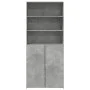 Aparador de madera de ingeniería gris hormigón 80x42,5x185 cm by , Sideboards - Ref: Foro24-3281381, Price: 187,61 €, Discoun...