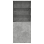 Aparador de madera de ingeniería gris hormigón 80x42,5x185 cm by , Sideboards - Ref: Foro24-3281381, Price: 191,24 €, Discoun...