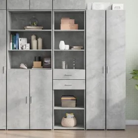 Aparador de madera de ingeniería gris hormigón 50x42,5x185 cm by , Sideboards - Ref: Foro24-3281458, Price: 133,90 €, Discoun...